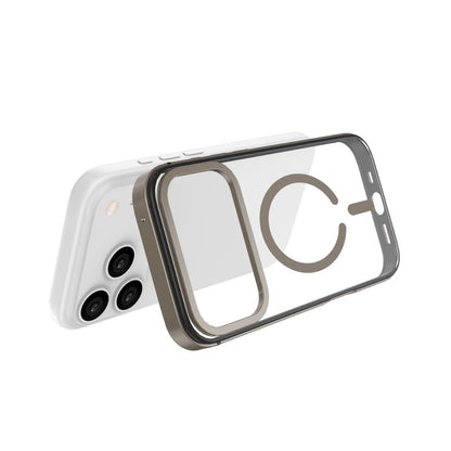 Infinyty Cirra Clear Case with Metallic Accents iPhone 17 Pro Max, Natural Titanium