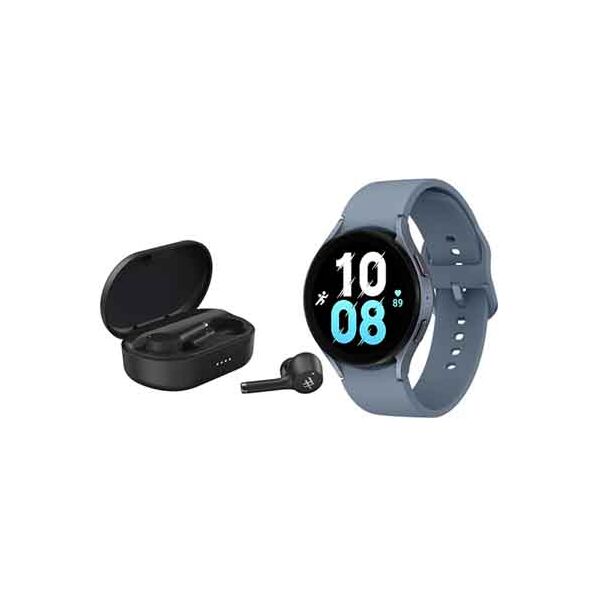 Samsung Galaxy Watch5 Bluetooth Smart Watch 44mm Sapphire + IFrogz Earbuds Black