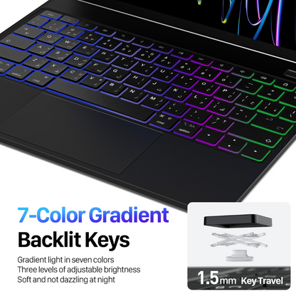 Infinyty Cipher-II Keyboard for iPad 13-inch English/Arabic Keyboard, Black