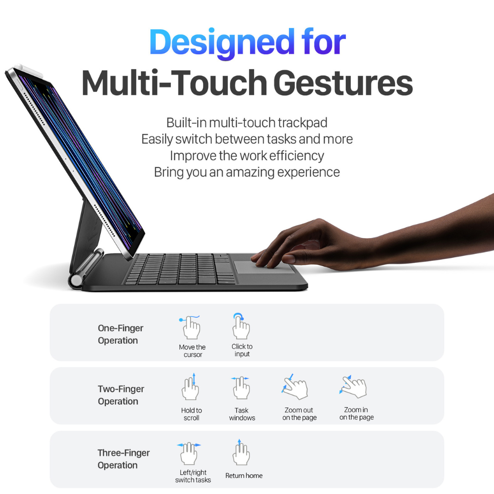 Infinyty EXIVO-I Keyboard for iPad Pro 11-inch, Black