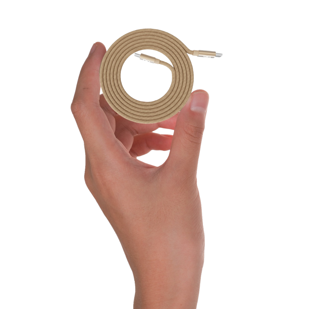 Infinyty Mag Loop Flat Magnetic Braided Cable USB-C to USB-C, 100W, 1m, Brown