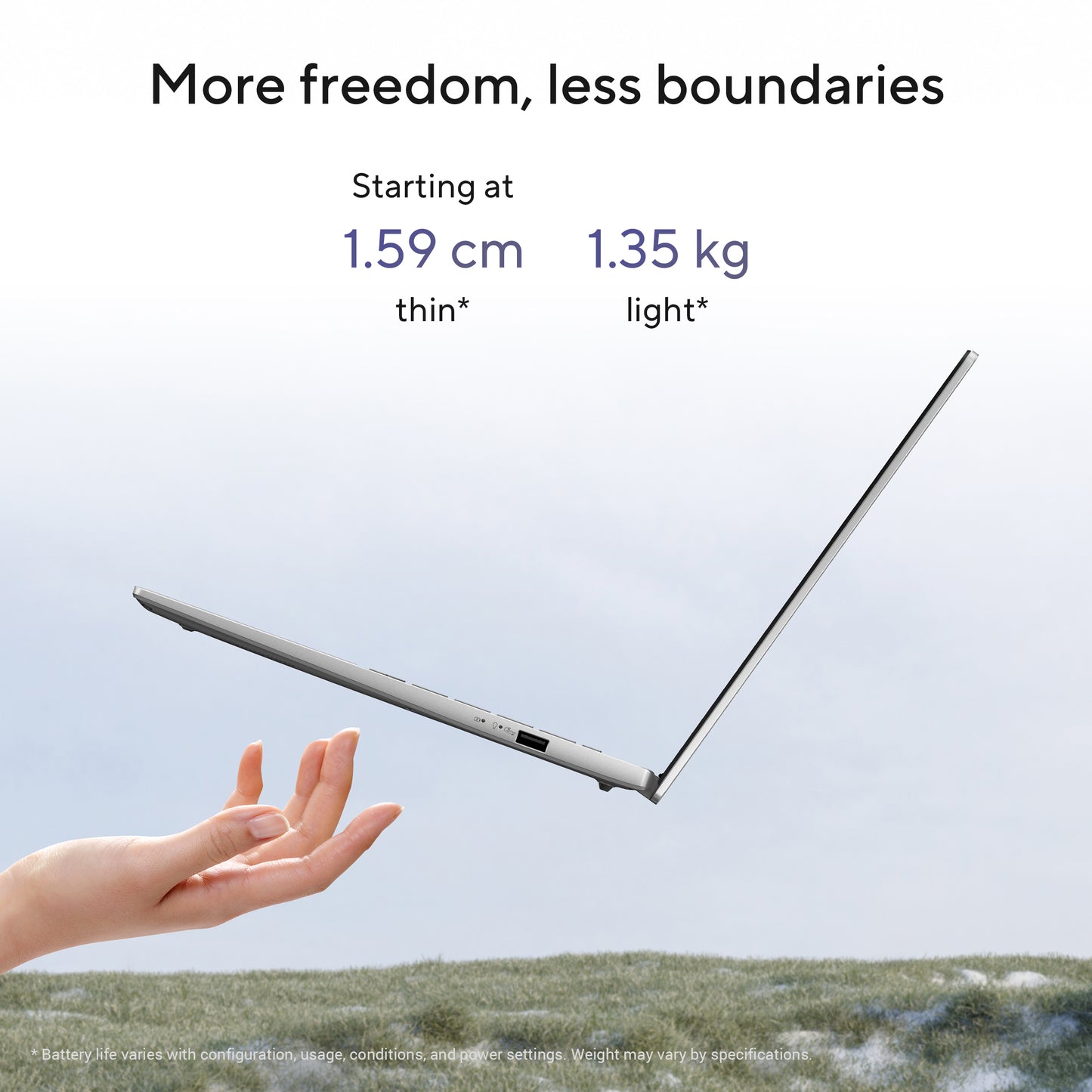 Asus Vivobook S14 Copilot+ PC Laptop 16GB RAM, 1TB SSD, Snapdragon X X1 26 100 Processor, 14-inch display, Matte Gray, S3407QA-KP014W