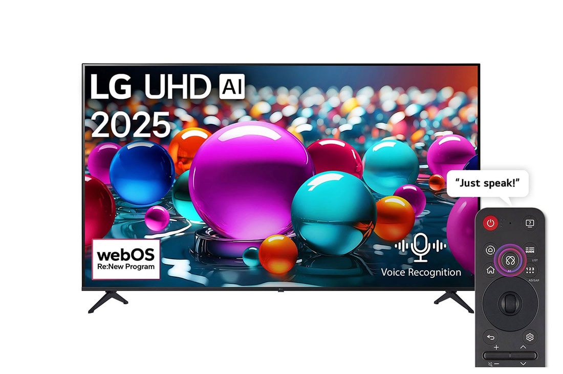 LG 86-inch UHD AI UA85 4K Smart Television AI Magic Remote HDR10 webOS25 (2025)