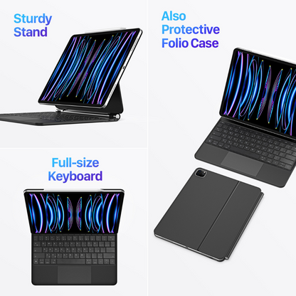 Infinyty EXIVO-II Keyboard for iPad Pro 13-inch, Black