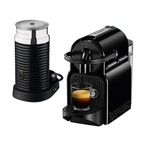 Nespresso Inissia Coffee Machine W/ Aeroccino 3 Milk Frother, D40BU-BK