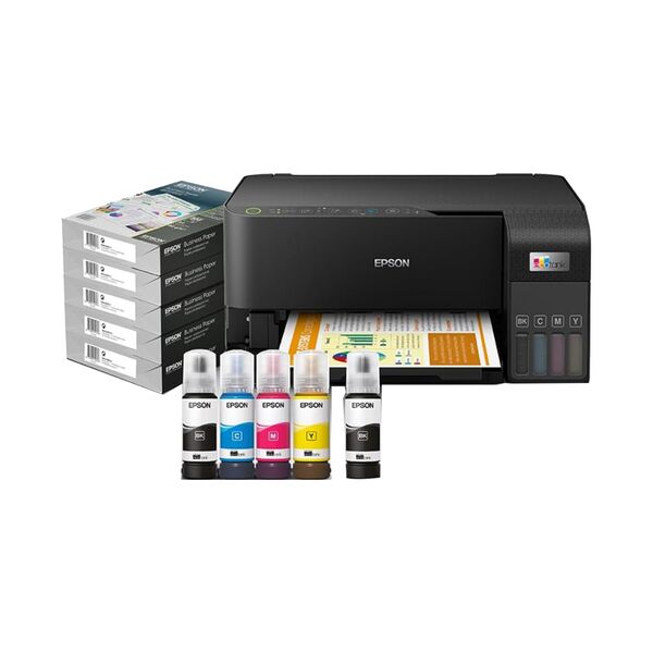 EPSON EcoTank Ink Tank Printer Black + Business Paper Box L3550 – Ecity ...