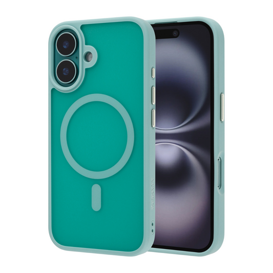 Infinyty Gleam Hybrid Matte Soft Touch MagSafe Case iPhone 16 Plus, Teal