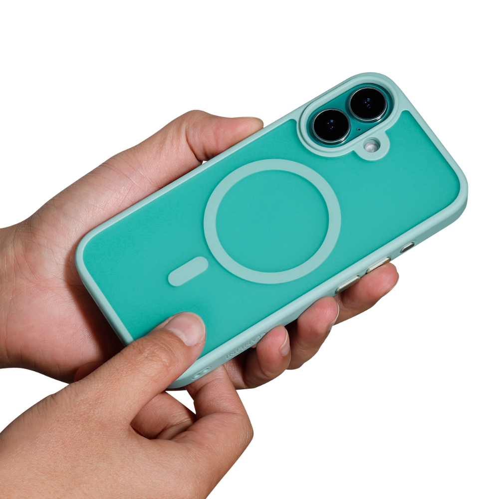 Infinyty Gleam Hybrid Matte Soft Touch MagSafe Case iPhone 16 Plus, Teal