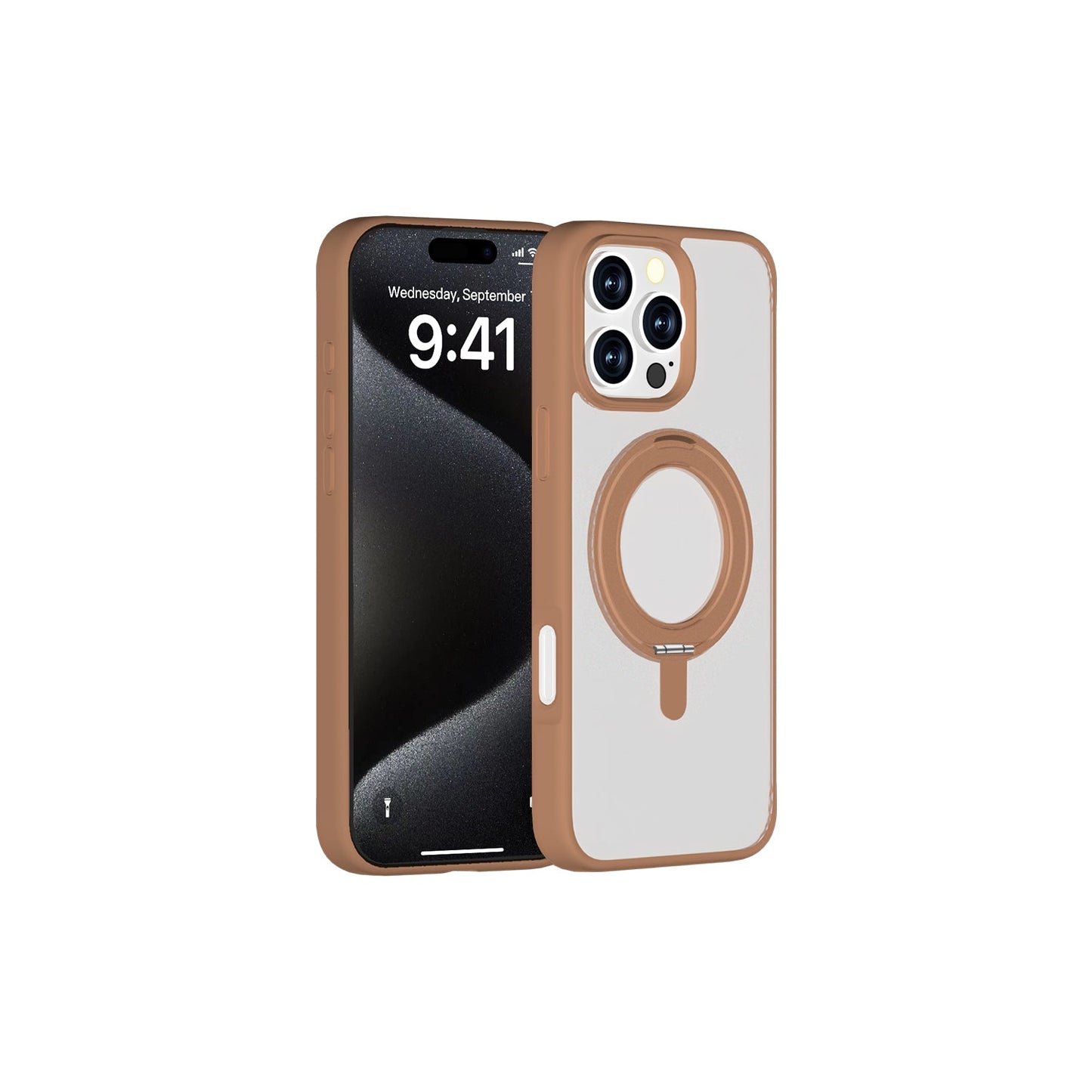 PROTECT  iPhone 16 Pro Fume Phone Case, Magsafe, Brown, FMSIP16PBRN