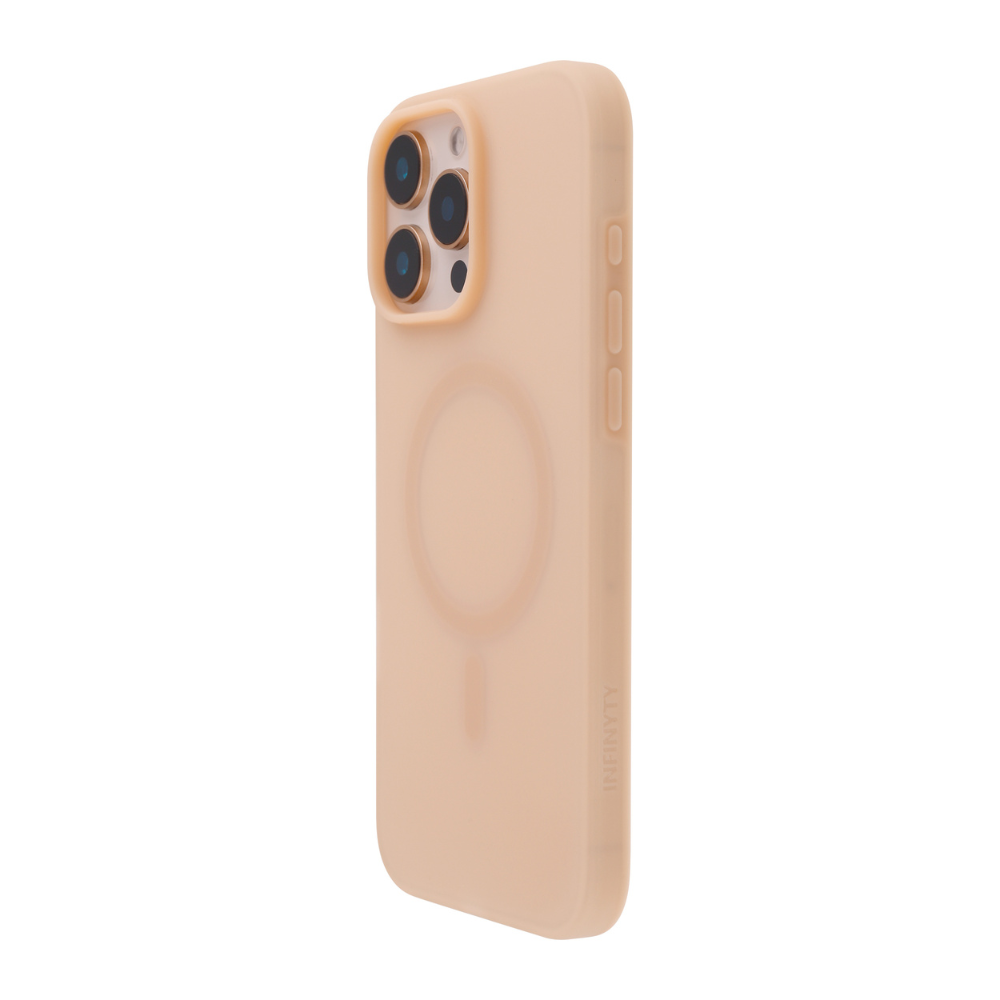 Infinyty Airify Ultra-Thin Semi-Transparent Silicone MagSafe Case iPhone 16 Pro Max, Sand