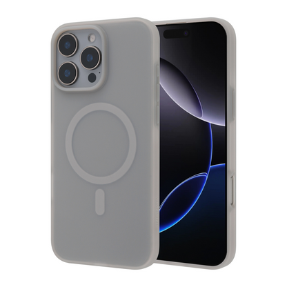 Infinyty Airify Ultra-Thin Semi-Transparent Silicone MagSafe Case iPhone 16 Pro Max, Dark Grey