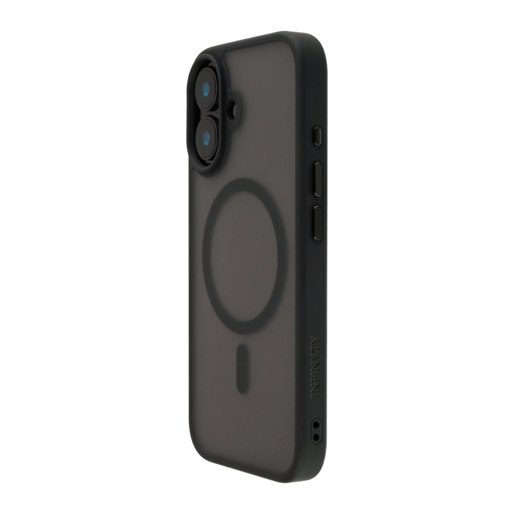 Infinyty Gleam Hybrid Matte Soft Touch MagSafe Case for iPhone 17, Black