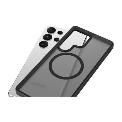 Infinyty Gleam Hybrid Matte Soft Touch MagSafe Case for Samsung Galaxy S25 Ultra, Black