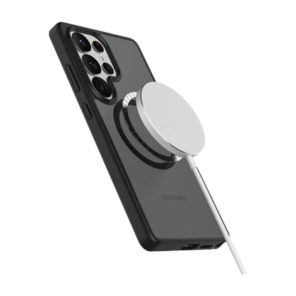 Infinyty Gleam Hybrid Matte Soft Touch MagSafe Case for Samsung Galaxy S25 Ultra, Black