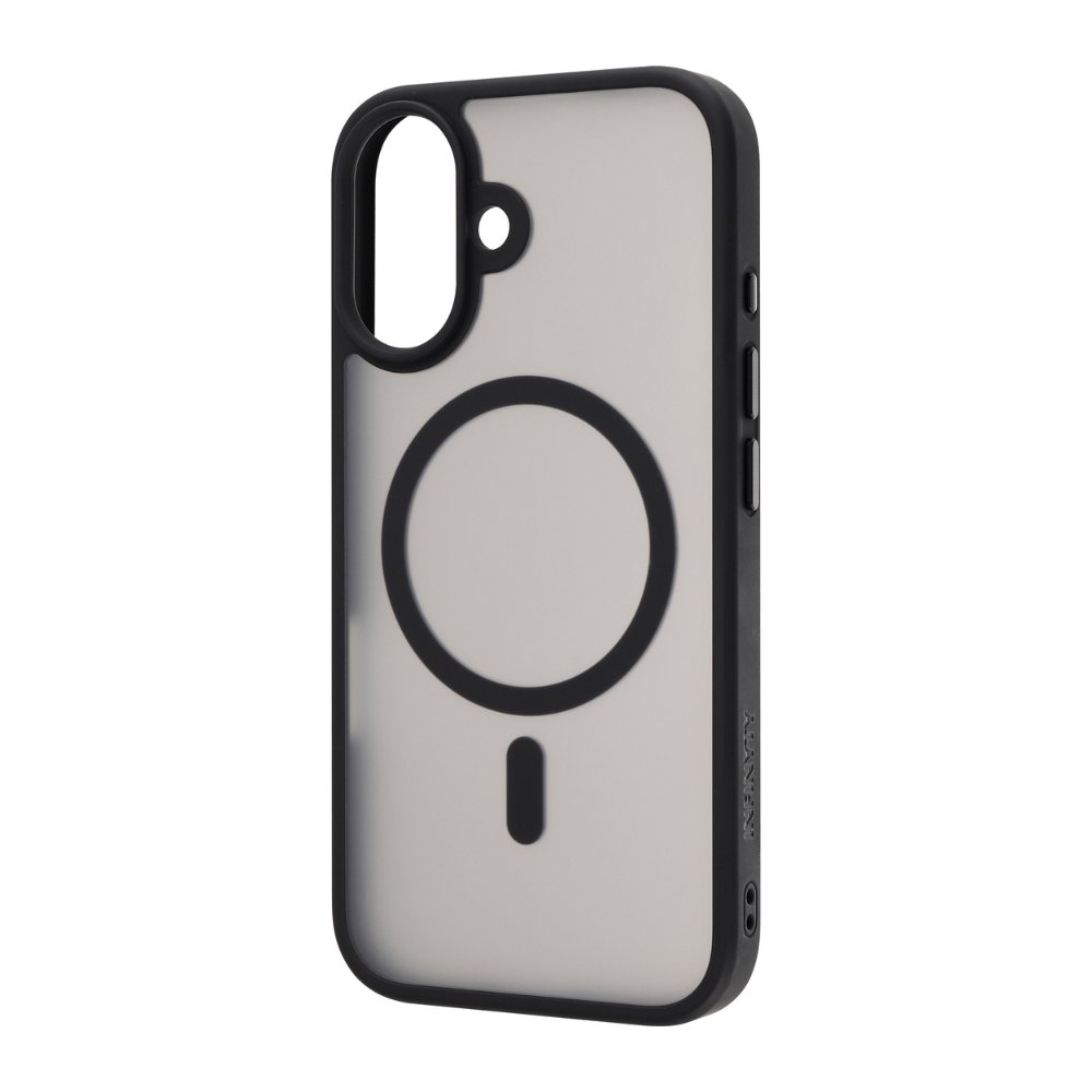 Infinyty Gleam Hybrid Matte Soft Touch MagSafe Case for iPhone 17, Black