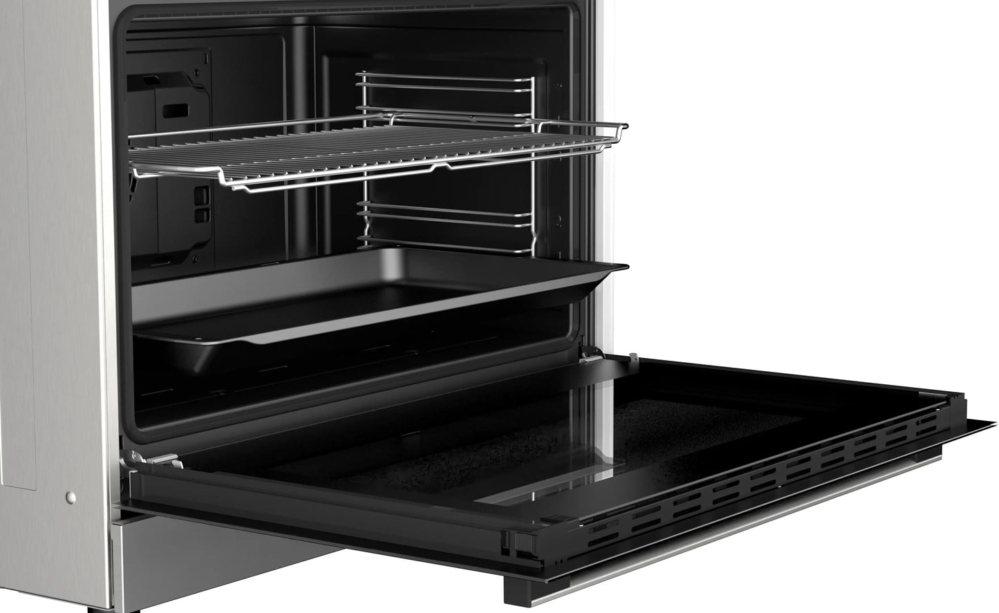 BOSCH HGV1ISW50M Series 4 5 Burner Full Gas Cooker, 90 cm