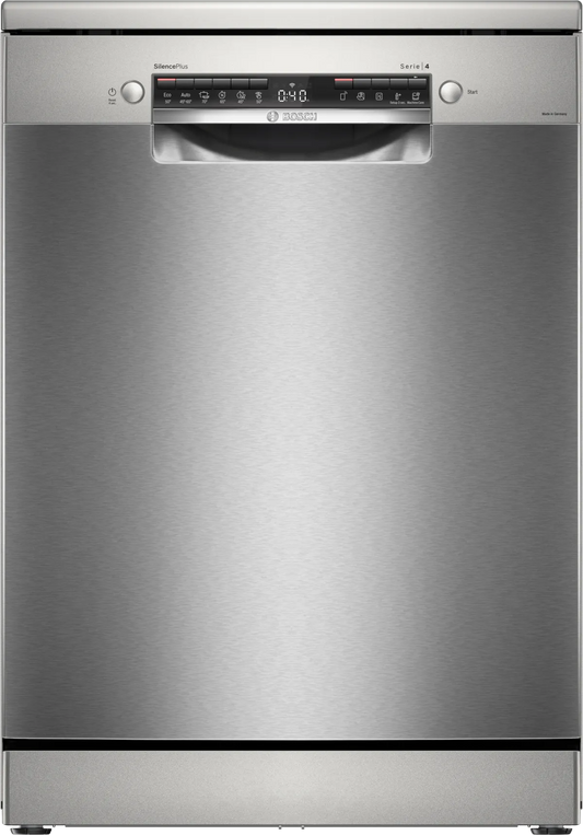 BOSCH Series 4 Free-Standing Dishwasher SMS4ECI26M Brushed Steel, 14 Place Settings, SMS4ECI26M