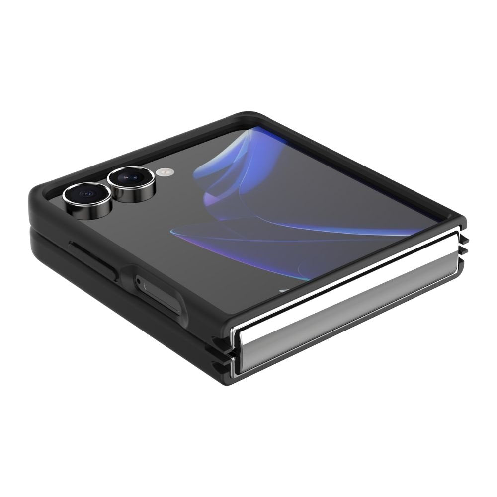 Infinyty Gleam Hybrid Matte Soft Touch MagSafe Case for Samsung Galaxy Z Flip7, Black