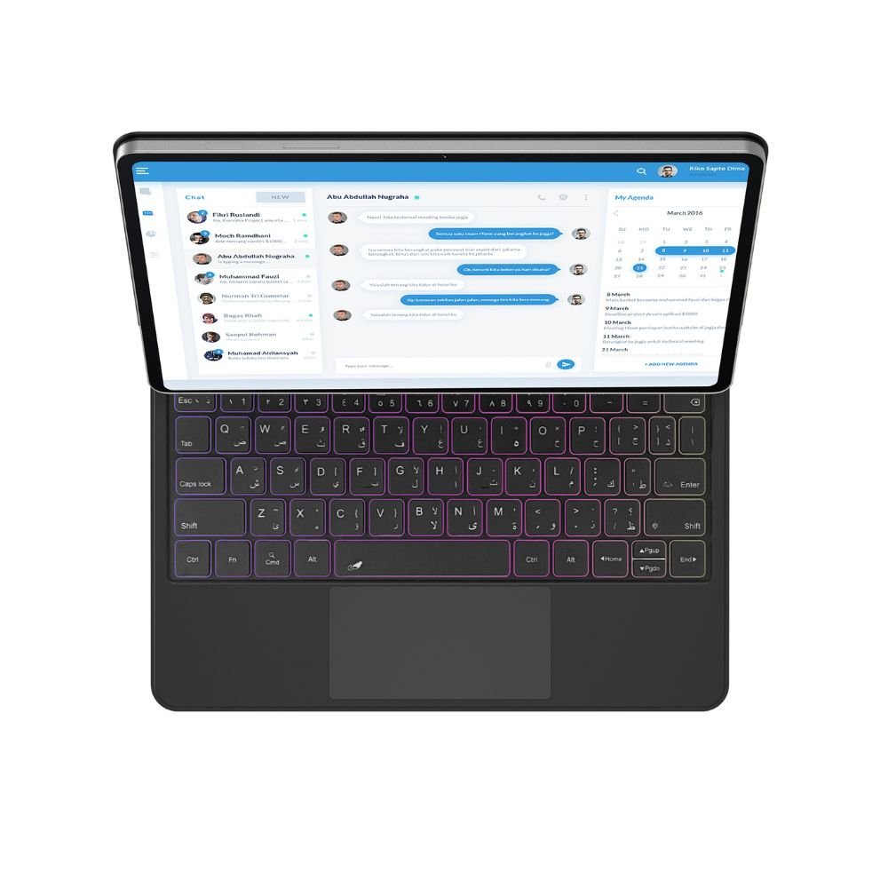 Infinyty TYPIX-I Keyboard Samsung Galaxy Tab S10 FE, S9, S9 FE, Black