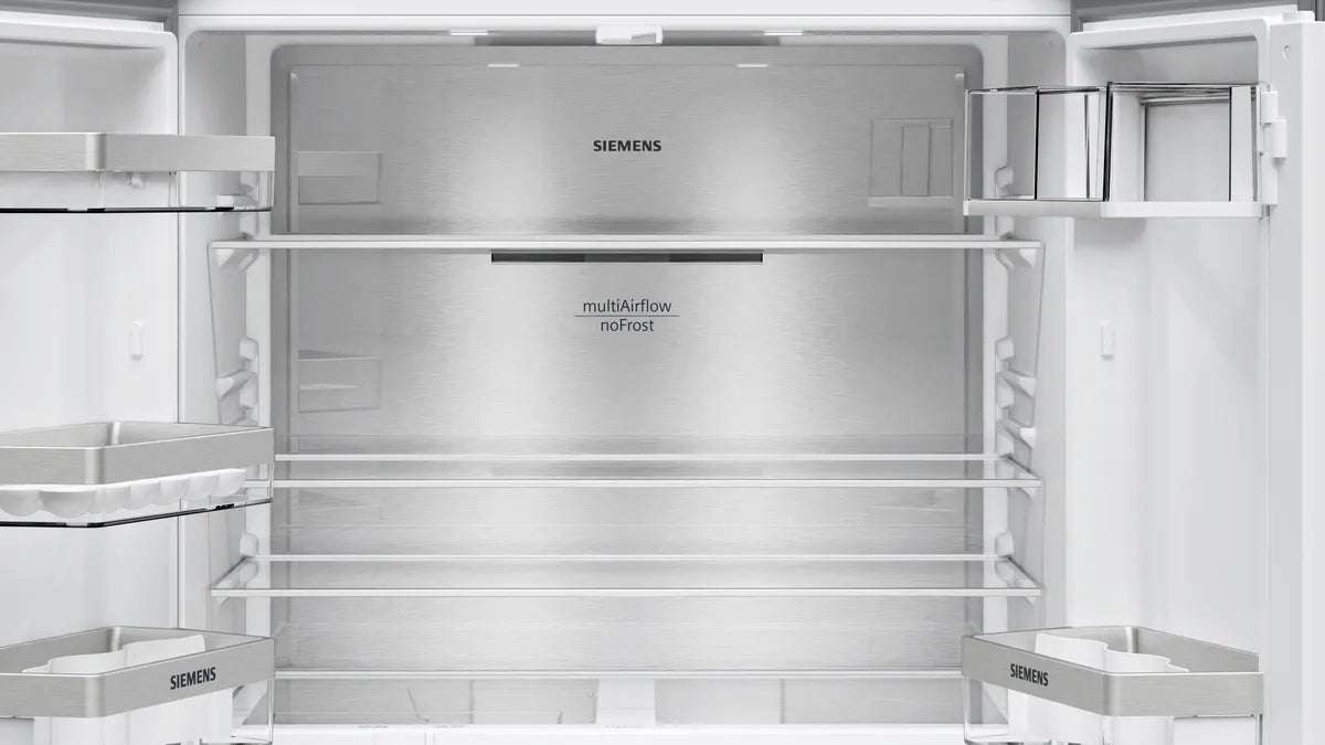 Siemens Home Connect French Door Bottom Freezer Refrigerator, 605 L, Black, KF96NAXEAG