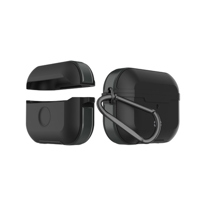 Infinyty Gravix Case with Metal Edges for AirPods Pro 2, Titanium/Grey