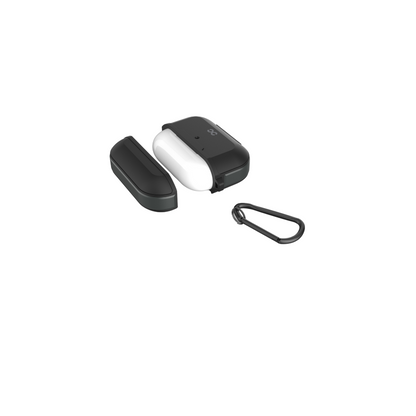 Infinyty Gravix Case with Metal Edges for AirPods Pro 2, Titanium/Grey