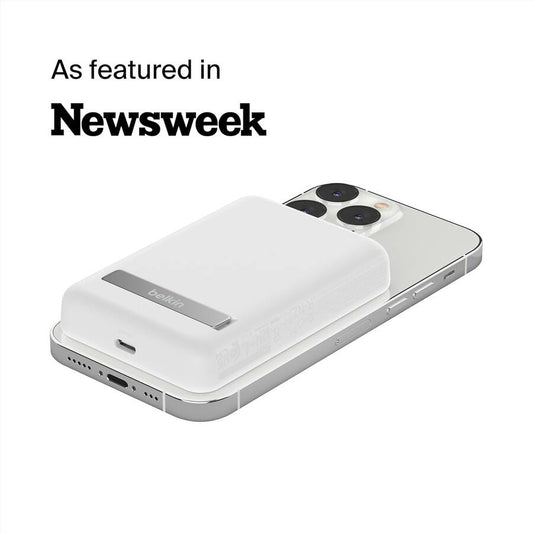 Belkin Magnetic Wireless Power Bank 5000mAh with Stand – White