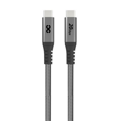 Infinyty Infinyty Power Nylon Braided Charging Cable USB-C to USB-C, 240W, 1.2m, Grey