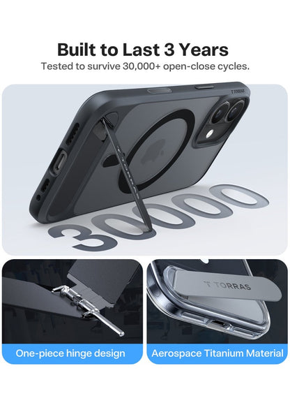 TORRAS Pstand Case for iPhone 17 - Black