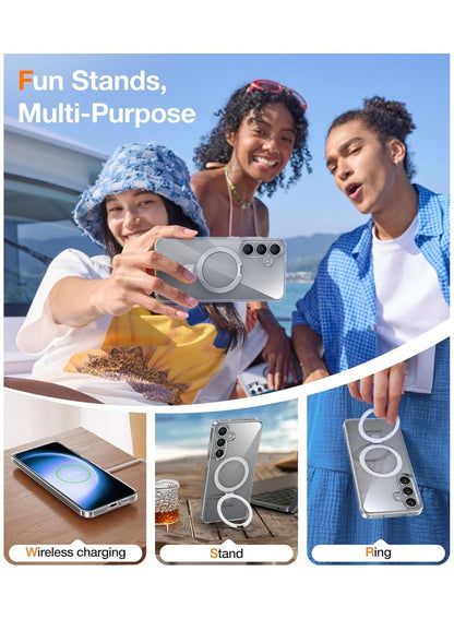 TORRAS Ostand Case for Samsung Galaxy S25 - Clear