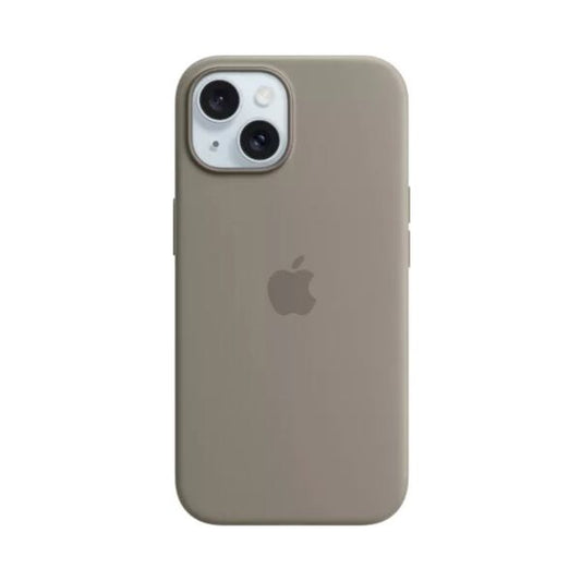 Apple iPhone 15 Silicone Protective Case Cover With MagSafe Clay