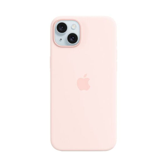 Apple iPhone 15 Plus Silicone Protective Case Cover With MagSafe Light Pink