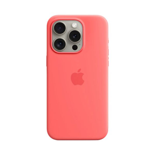 Apple iPhone 15 Pro Silicone Protective Case Cover With MagSafe Guava