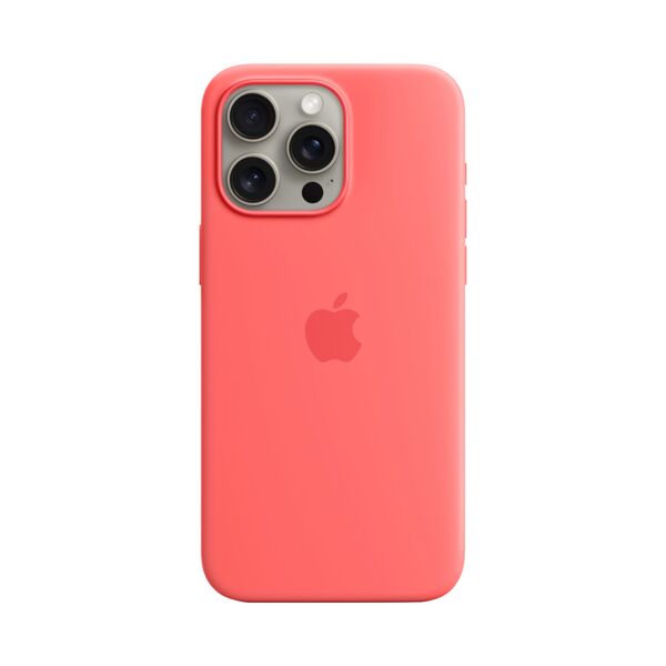 Apple iPhone 15 Pro Max Silicone Protective Case Cover With MagSafe Guava