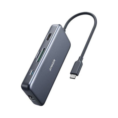 Anker 7 In 1 Power Expand+ USB-C Hub Adapter For MacBook Pro/Chromebook/XPS Grey