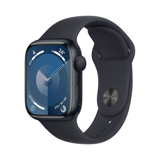 Apple Watch Series 9 GPS + Cellular 41mm Midnight Aluminium Case + Midnight Sport Band - S/M