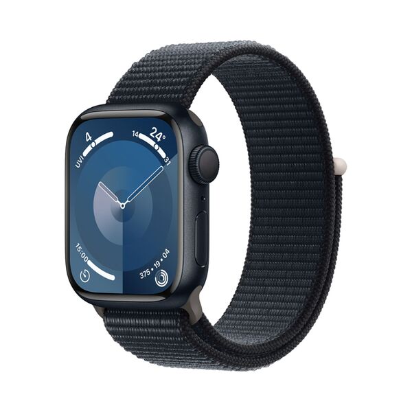 Apple Watch Series 9 GPS + Cellular 41mm Midnight Aluminium Case + Midnight Sport Loop