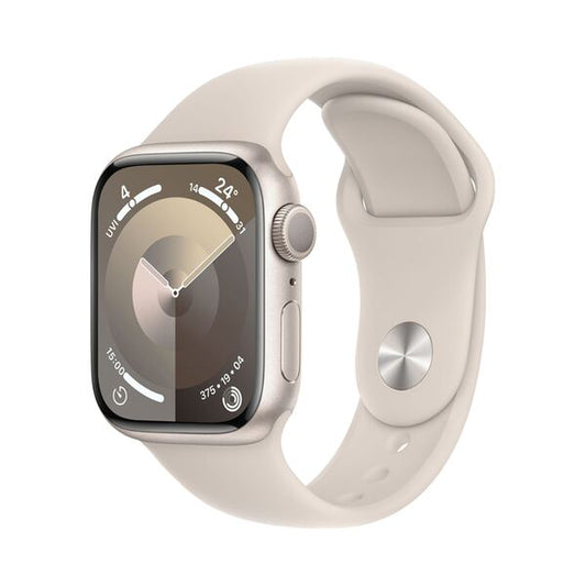 Apple Watch Series 9 GPS + Cellular 45mm Starlight Aluminium Case + Starlight Sport Band - S/M