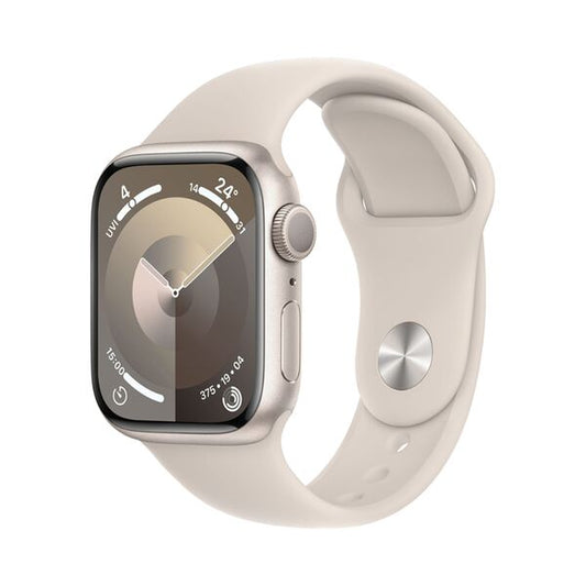 Apple Watch Series 9 GPS + Cellular 45mm Starlight Aluminium Case + Starlight Sport Band - M/L