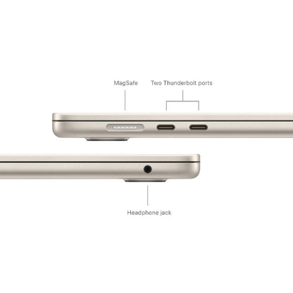 Apple MacBook Air 15-Inch M3 chip with 8 core CPU and 10 core GPU 8GB/256GB SSD Starlight