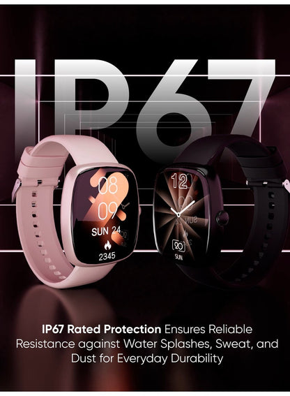 MYX PRO Pulse Smartwatch with BT Calling & Health Monitor, Pink