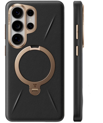 TORRAS Ostand VegSkin Vegan Leather Case for Samsung Galaxy S26 Ultra - Ivory