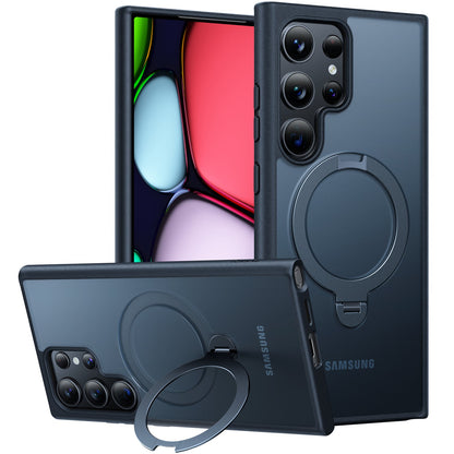 TORRAS Ostand Spin Case for Samsung Galaxy S24 Ultra - Black