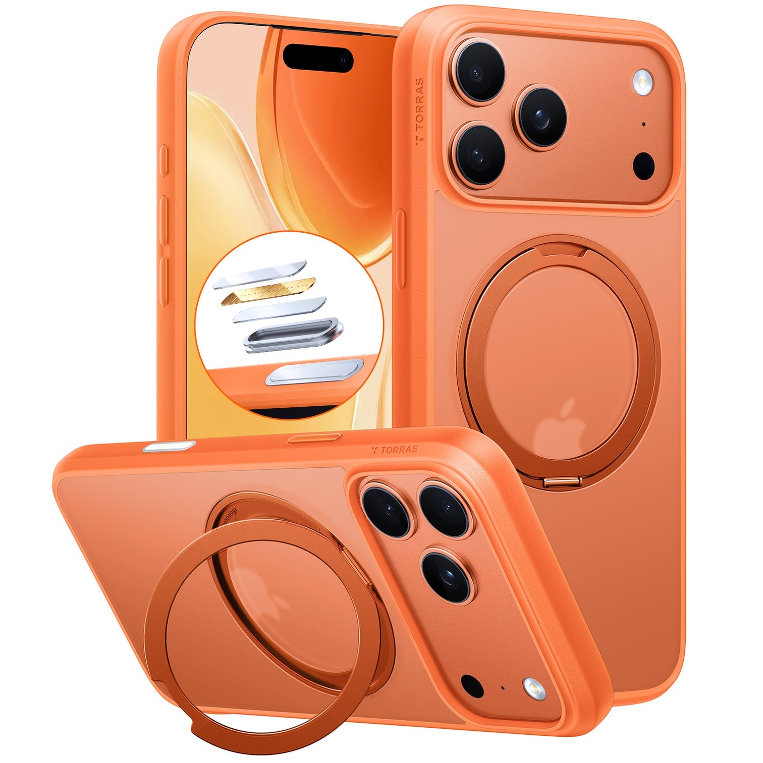 TORRAS Ostand Pro Case for iPhone 17 Pro Max - Orange
