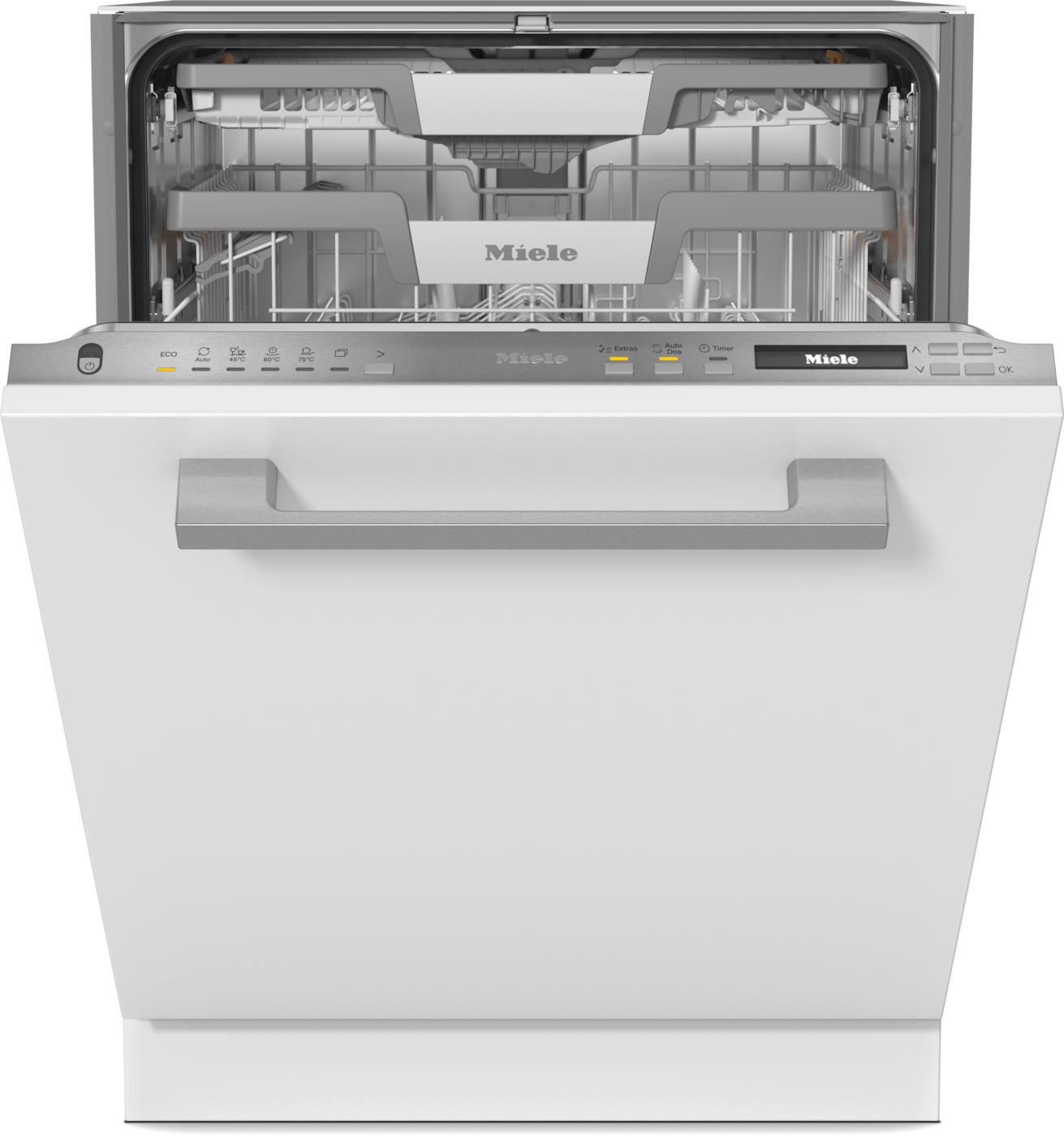 MIELE Built In Dishwasher, Auto Open Drying,  3D MultiFlex tray, Comfort Close, AutoDos with PowerDisk, QuickPowerWash, G7180 SCVi, White