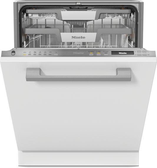 MIELE Built In Dishwasher, Auto Open Drying,  3D MultiFlex tray, Comfort Close, AutoDos with PowerDisk, QuickPowerWash, G7180 SCVi, White