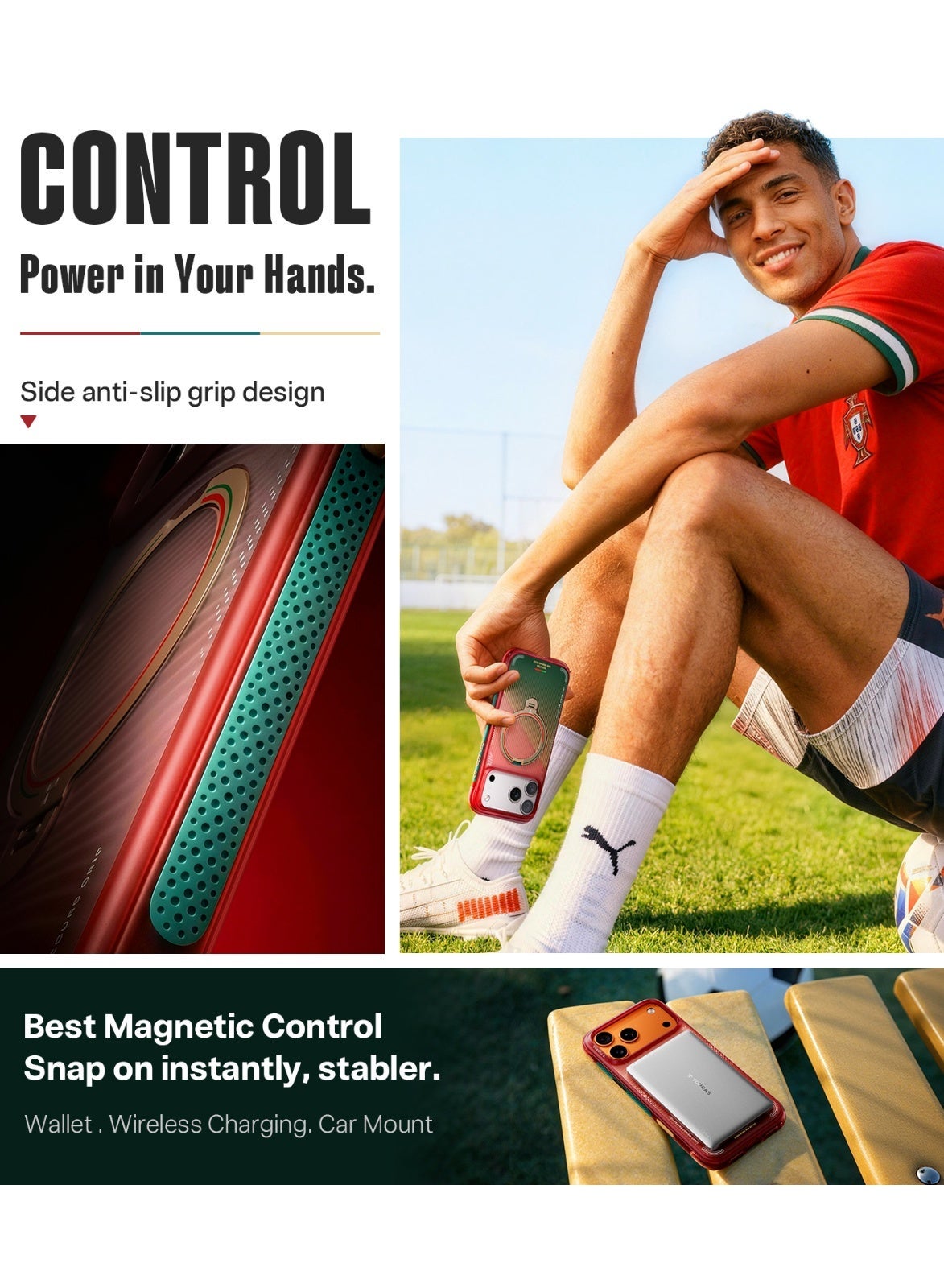 Torras Portuguese Football Federation iPhone 17 Pro Max Case Glory Slash - Stand