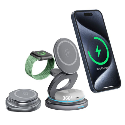 Infinyty 360° Rotatable 3-in-1 Wireless Charger with Stand