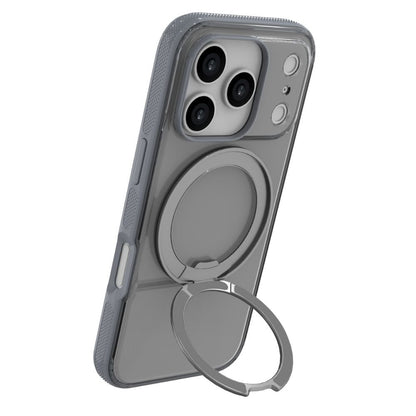 Infinyty Pristine Rotatable Ring Stand Case for iPhone 17 Pro Max, Grey