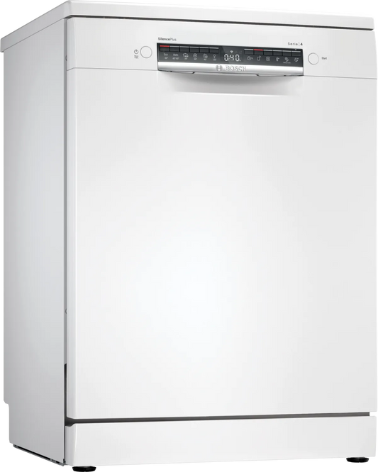 Bosch Series 4 Free Standing Dishwasher, 14 Place Setting, White, SMS4HMW65M